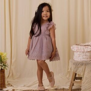 Noralee Provence Lavender Ruffle Kids Dress
